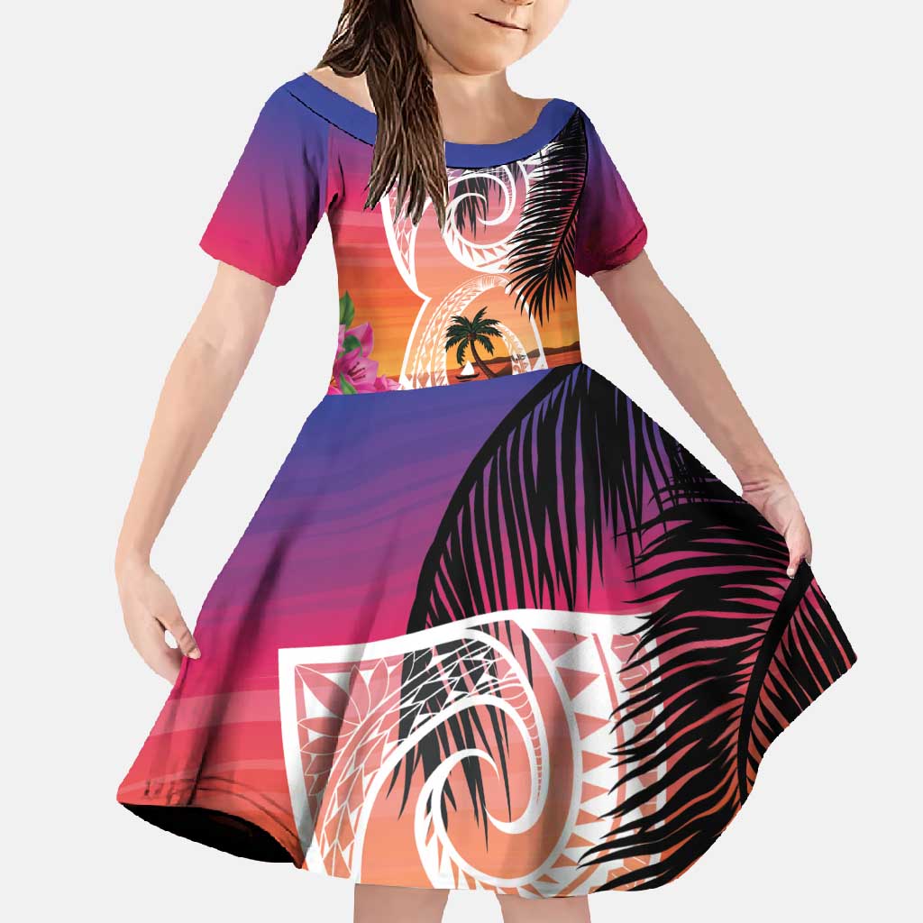 Guam Chamorro Family Matching Mermaid Dress and Hawaiian Shirt Artsy Latte Stone