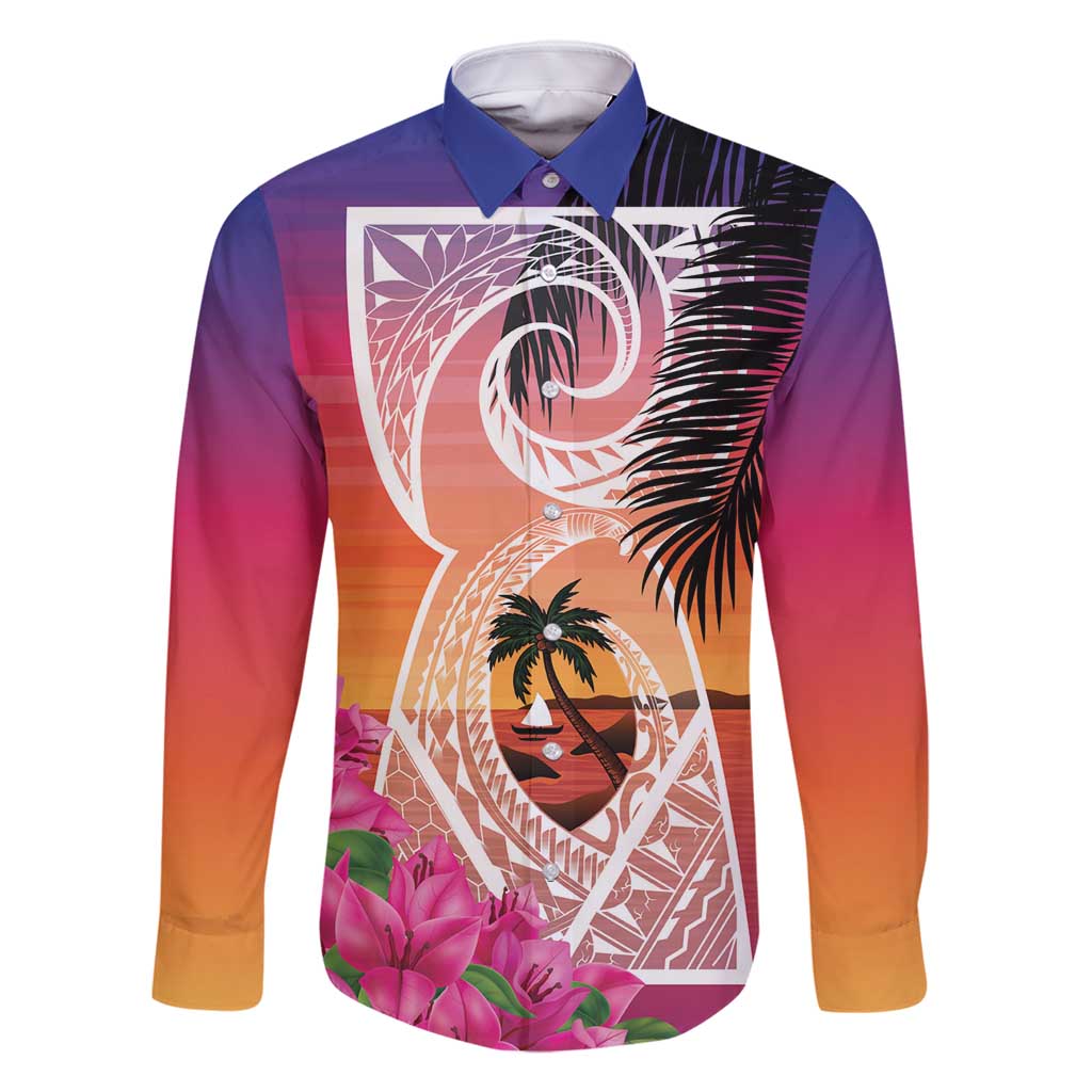 Guam Chamorro Family Matching Off Shoulder Maxi Dress and Hawaiian Shirt Artsy Latte Stone