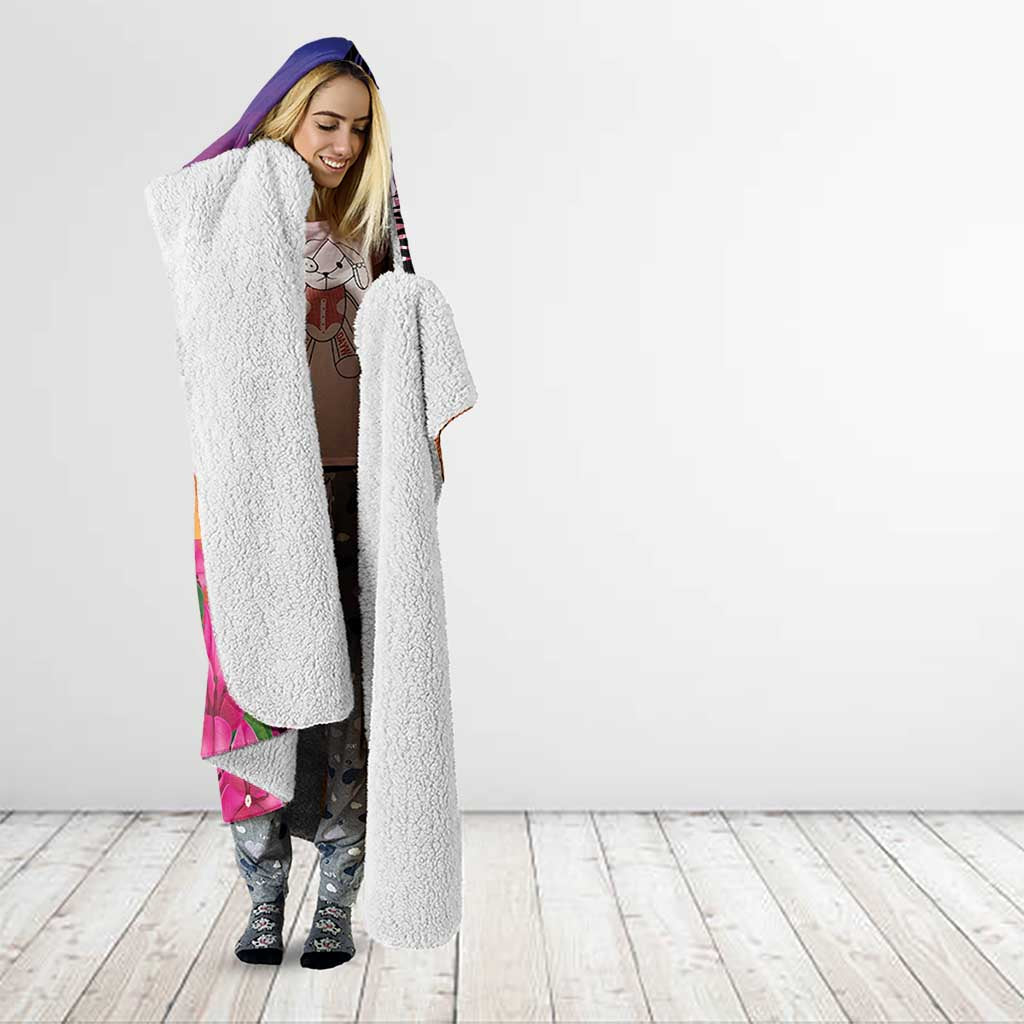 Guam Chamorro Hooded Blanket Artsy Latte Stone