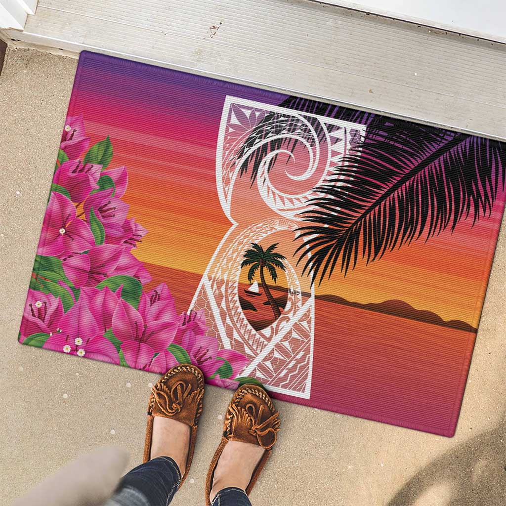 Guam Chamorro Rubber Doormat Artsy Latte Stone