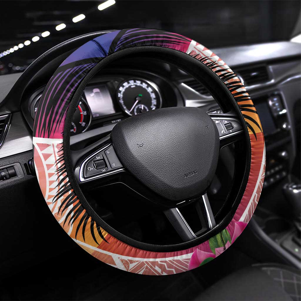 Guam Chamorro Steering Wheel Cover Artsy Latte Stone