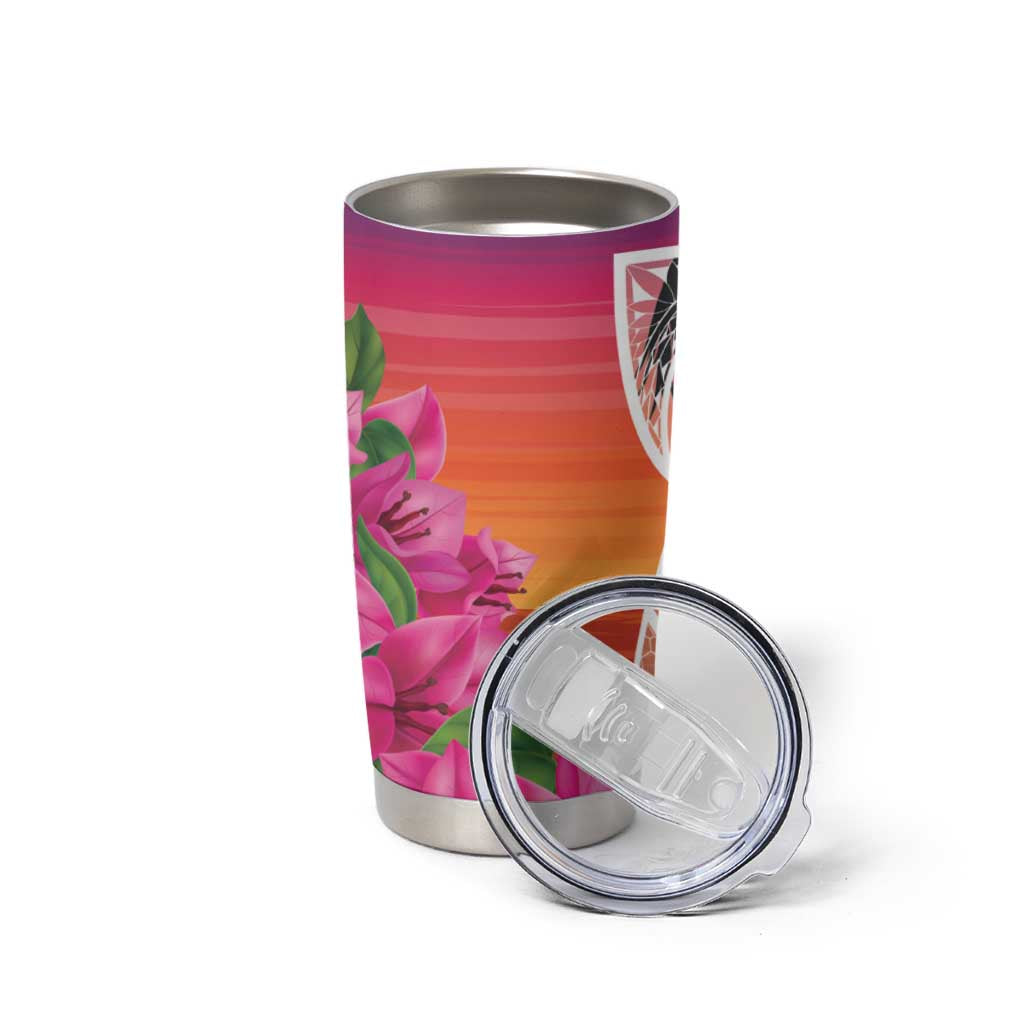 Guam Chamorro Tumbler Cup Artsy Latte Stone