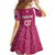 Personalised New Zealand Rugby Family Matching Long Sleeve Bodycon Dress and Hawaiian Shirt Aotearoa Champions - Pink Version