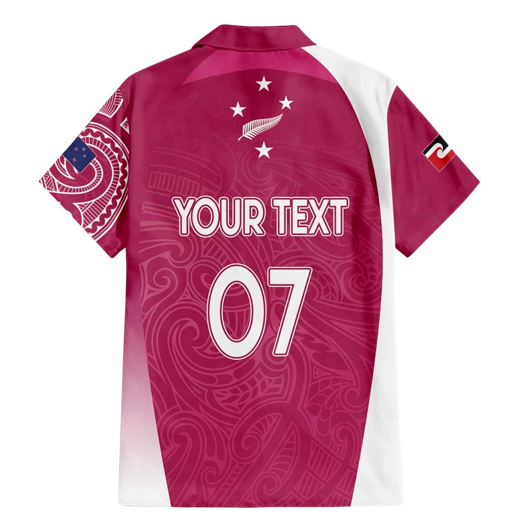 Personalised New Zealand Rugby Family Matching Mermaid Dress and Hawaiian Shirt Aotearoa Champions - Pink Version LT7 - Polynesian Pride