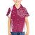 Personalised New Zealand Rugby Family Matching Off The Shoulder Long Sleeve Dress and Hawaiian Shirt Aotearoa Champions - Pink Version