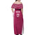 Personalised New Zealand Rugby Family Matching Off Shoulder Maxi Dress and Hawaiian Shirt Aotearoa Champions - Pink Version
