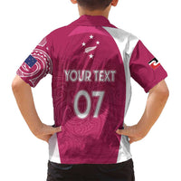 Personalised New Zealand Rugby Family Matching Summer Maxi Dress and Hawaiian Shirt Aotearoa Champions - Pink Version LT7 - Polynesian Pride