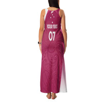 Personalised New Zealand Rugby Family Matching Tank Maxi Dress and Hawaiian Shirt Aotearoa Champions - Pink Version LT7 - Polynesian Pride