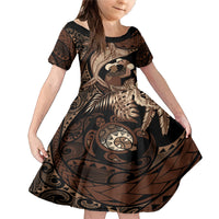 Father's Day Polynesian Pattern Family Matching Mermaid Dress and Hawaiian Shirt Tropical Humpback Whale