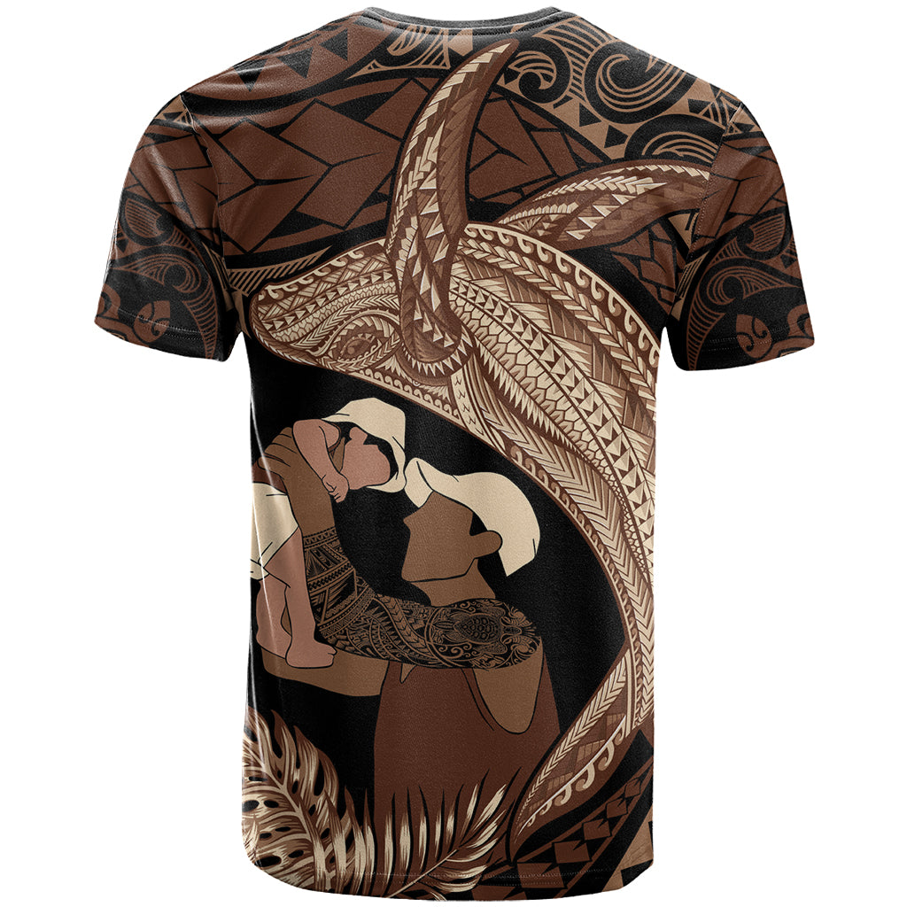 Father's Day Polynesian Pattern T Shirt Tropical Humpback Whale