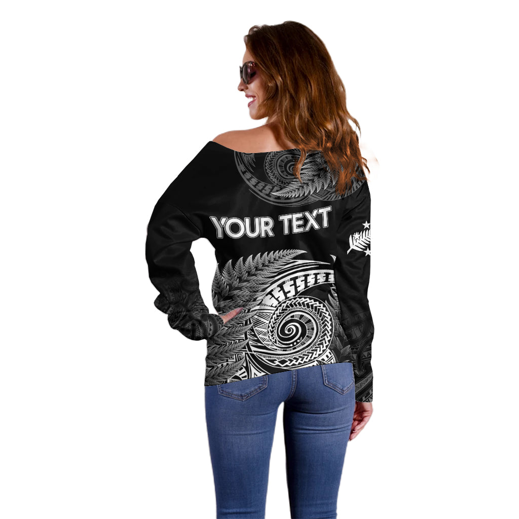 New Zealand Rugby 2023 Off Shoulder Sweater Aotearoa Silver Ferns Champions LT7 - Polynesian Pride