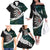 Personalized NZ Darts Family Matching Off The Shoulder Long Sleeve Dress and Hawaiian Shirt Paua Shell Maori Koru Whakairo - Polynesian Pride