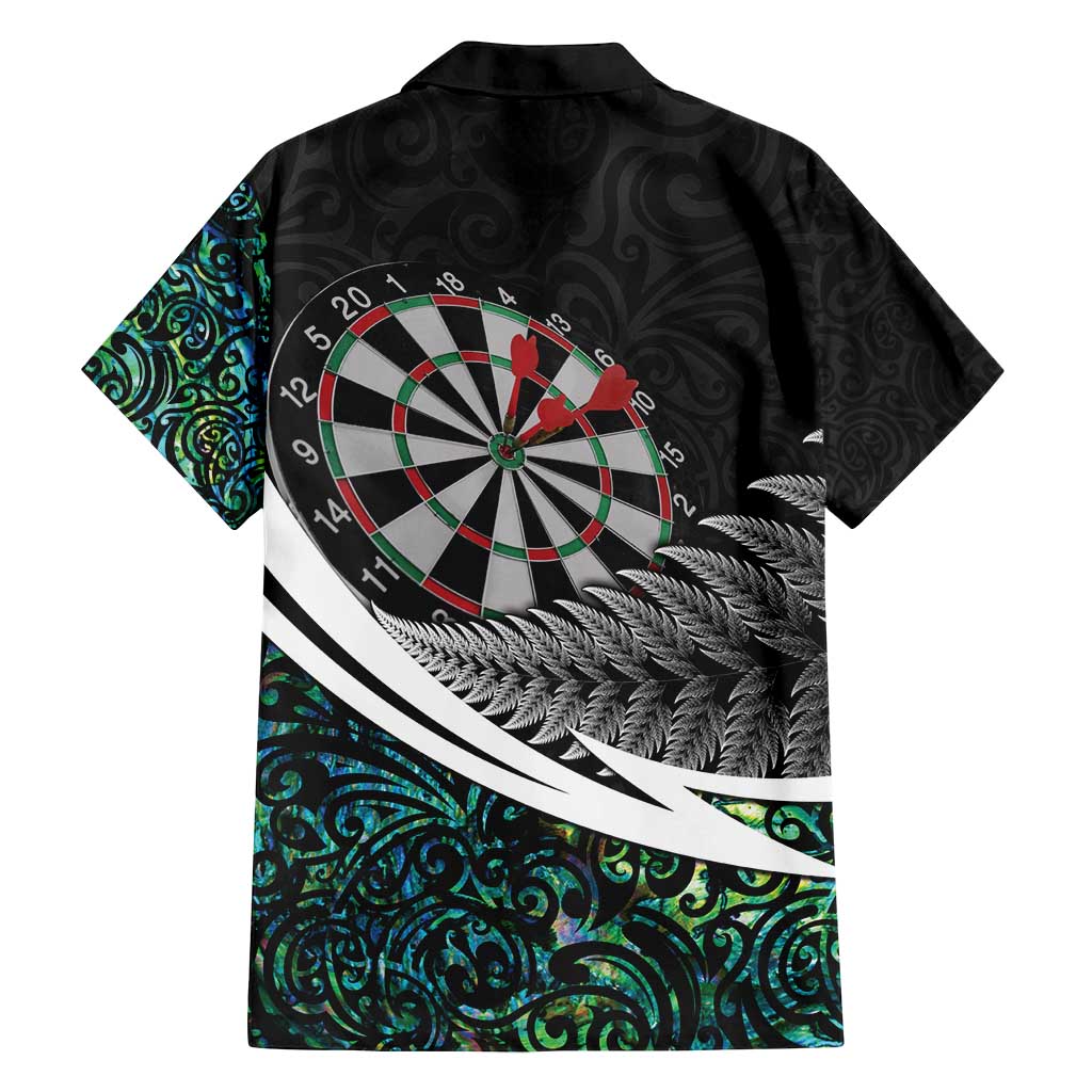 Personalized NZ Darts Family Matching Tank Maxi Dress and Hawaiian Shirt Paua Shell Maori Koru Whakairo - Polynesian Pride