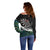 Personalized NZ Darts Off Shoulder Sweater Paua Shell Maori Koru Whakairo - Polynesian Pride