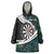 Personalized NZ Darts Wearable Blanket Hoodie Paua Shell Maori Koru Whakairo - Polynesian Pride