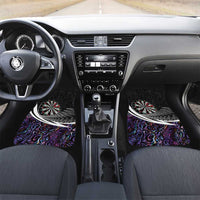 Personalized NZ Darts Car Mats Paua Shell Maori Koru Whakairo - Purple - Polynesian Pride