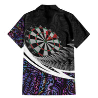 Personalized NZ Darts Family Matching Mermaid Dress and Hawaiian Shirt Paua Shell Maori Koru Whakairo - Purple LT7 - Polynesian Pride
