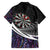 Personalized NZ Darts Hawaiian Shirt Paua Shell Maori Koru Whakairo - Purple - Polynesian Pride