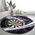 Personalized NZ Darts Round Carpet Paua Shell Maori Koru Whakairo - Purple - Polynesian Pride