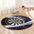 Personalized NZ Darts Round Carpet Paua Shell Maori Koru Whakairo - Purple - Polynesian Pride