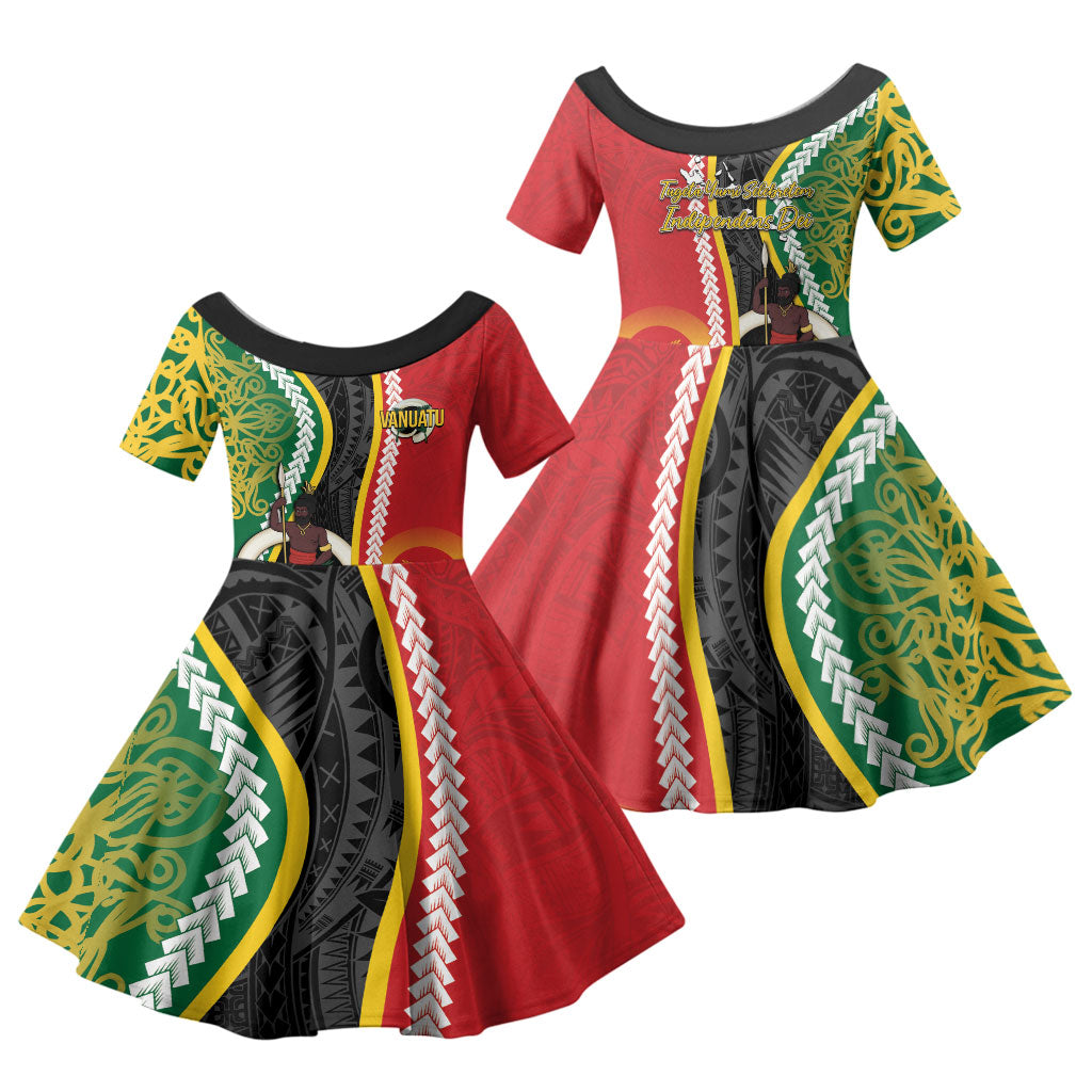 Ni-Vanuatu Indipendens Dei Celebretem Family Matching Off Shoulder Maxi Dress and Hawaiian Shirt Yumi Yumi Yumi