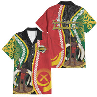 Ni-Vanuatu Indipendens Dei Celebretem Family Matching Short Sleeve Bodycon Dress and Hawaiian Shirt Yumi Yumi Yumi