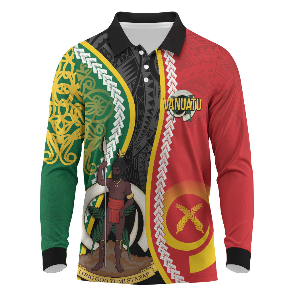 Ni-Vanuatu Indipendens Dei Celebretem Long Sleeve Polo Shirt Yumi Yumi Yumi