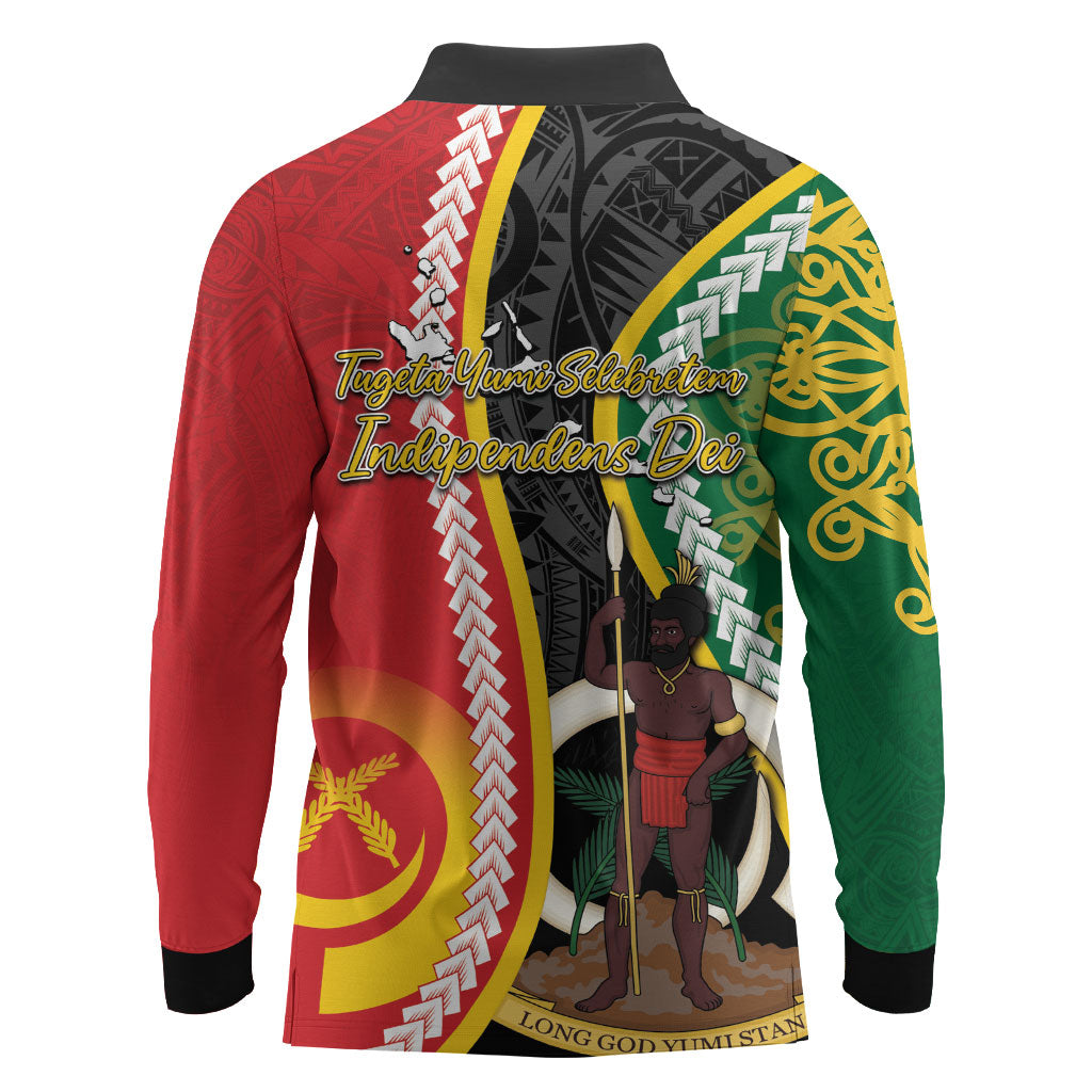 Ni-Vanuatu Indipendens Dei Celebretem Long Sleeve Polo Shirt Yumi Yumi Yumi