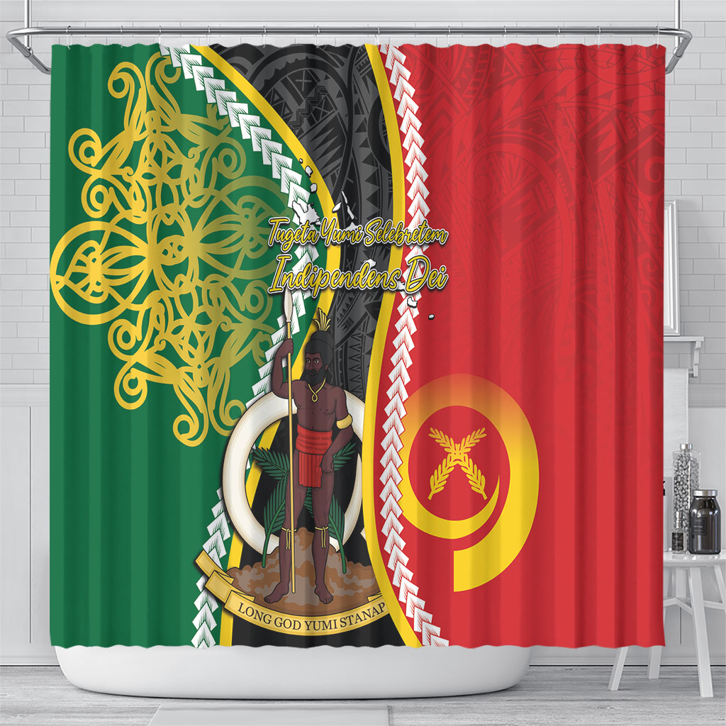 Ni-Vanuatu Indipendens Dei Celebretem Shower Curtain Yumi Yumi Yumi