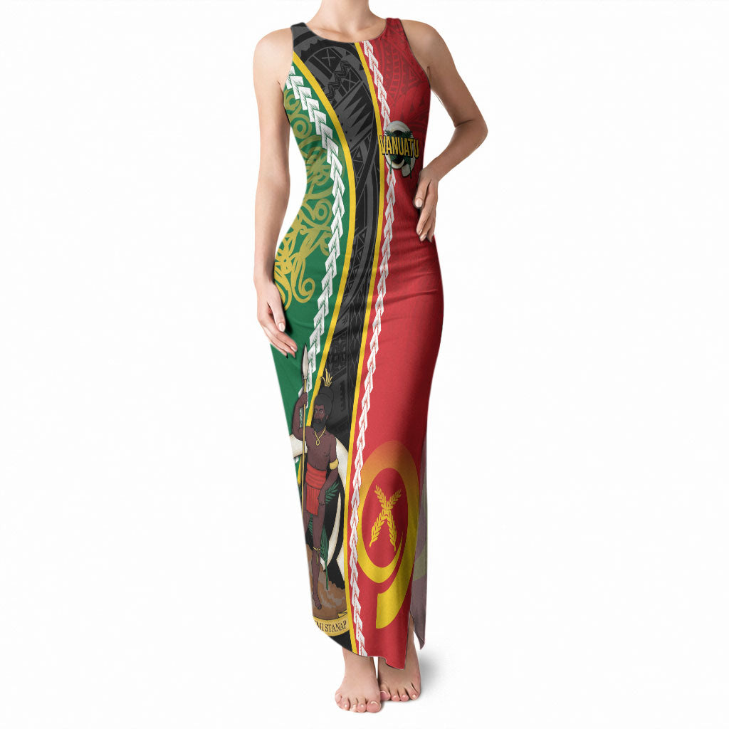 Ni-Vanuatu Indipendens Dei Celebretem Tank Maxi Dress Yumi Yumi Yumi LT7 Women Multicolor - Polynesian Pride