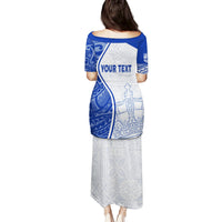Personalised Queen Victoria School Family Matching Puletasi Dress and Hawaiian Shirt QVS Old Boys LT7 - Polynesian Pride