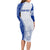 Personalised Queen Victoria School Long Sleeve Bodycon Dress QVS Old Boys LT7 - Polynesian Pride
