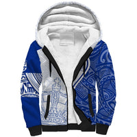 Personalised Queen Victoria School Sherpa Hoodie QVS Old Boys LT7 Unisex White - Polynesian Pride