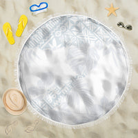 Samoa White Sunday Beach Blanket Hibiscus Special LT7 One Size 150cm White - Wonder Print Shop