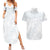 Samoa White Sunday Couples Matching Summer Maxi Dress and Hawaiian Shirt Hibiscus Special LT7 White - Polynesian Pride