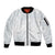 Samoa White Sunday Sleeve Zip Bomber Jacket Hibiscus Special LT7 Unisex White - Polynesian Pride