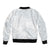 Samoa White Sunday Sleeve Zip Bomber Jacket Hibiscus Special LT7 - Polynesian Pride
