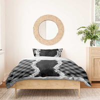 Hawaii Aloha Plumeria Lei Black Palaka Bedding Set - Polynesian Pride