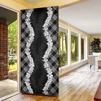 Hawaii Aloha Plumeria Lei Black Palaka Door Cover LT7 - Polynesian Pride