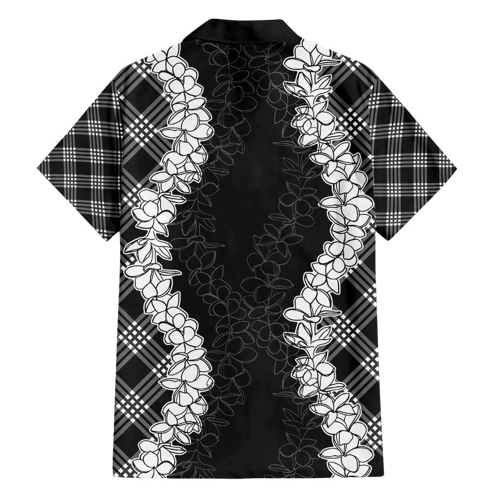 Hawaii Aloha Plumeria Lei Black Palaka Family Matching Summer Maxi Dress and Hawaiian Shirt LT7 - Polynesian Pride