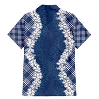 Hawaii Aloha Plumeria Lei Navy Palaka Family Matching Mermaid Dress and Hawaiian Shirt LT7 - Polynesian Pride