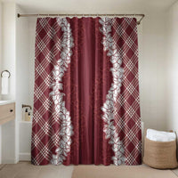 Hawaii Aloha Plumeria Lei Scarlet Palaka Bathroom Set - Polynesian Pride