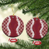 Hawaii Aloha Plumeria Lei Scarlet Palaka Ceramic Ornament - Polynesian Pride