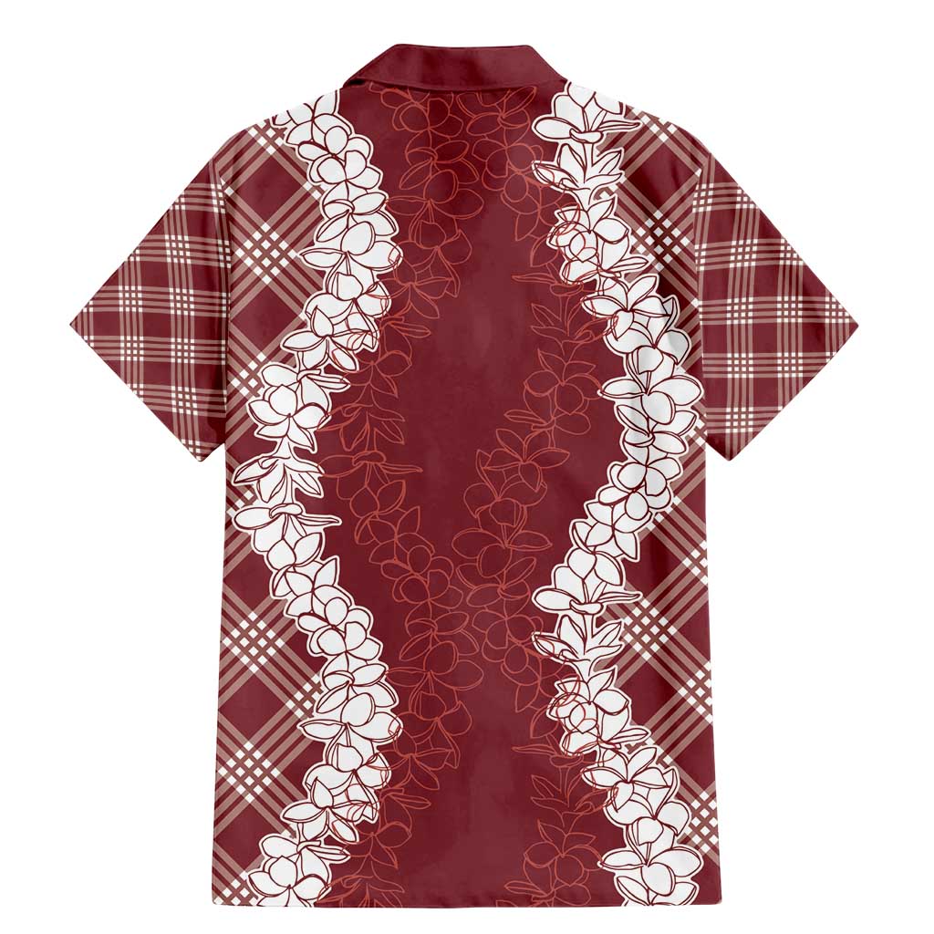 Hawaii Aloha Plumeria Lei Scarlet Palaka Family Matching Mermaid Dress and Hawaiian Shirt LT7 - Polynesian Pride