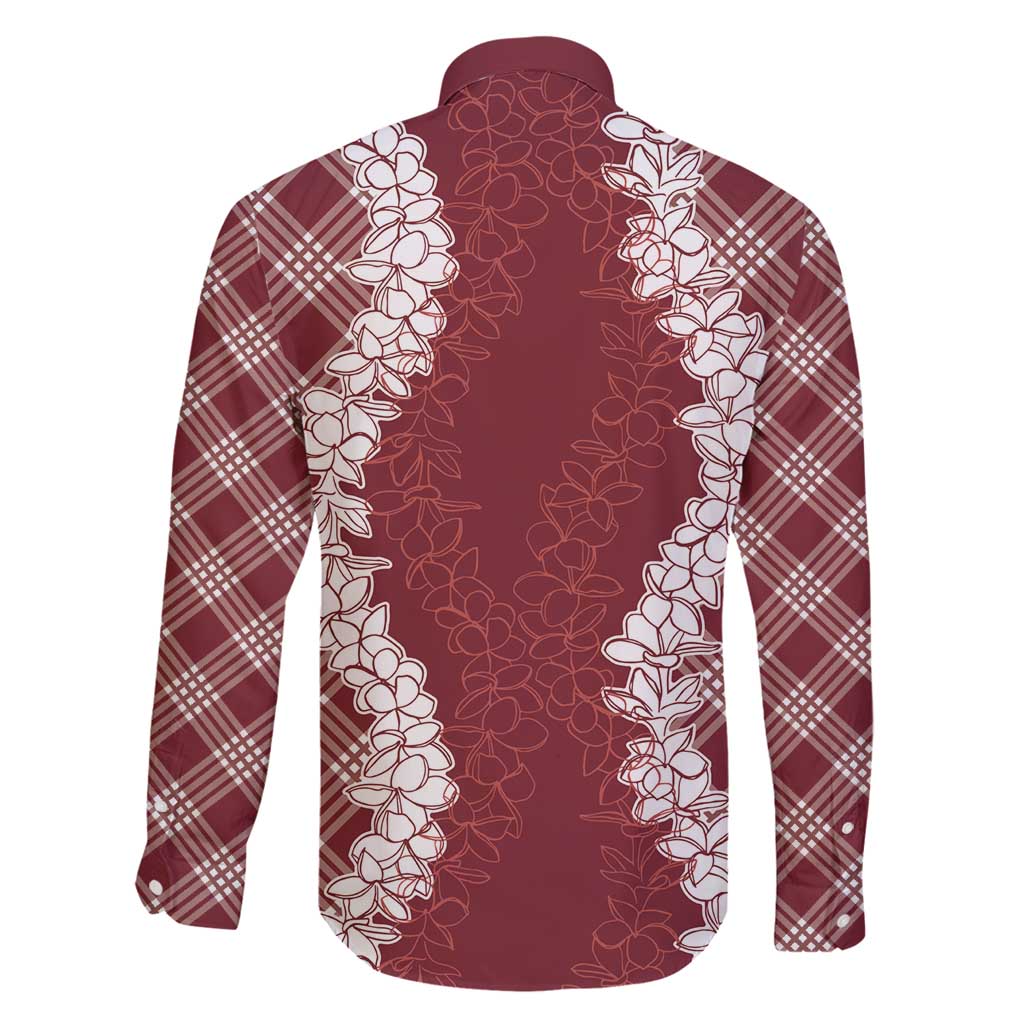 Hawaii Aloha Plumeria Lei Scarlet Palaka Family Matching Puletasi and Hawaiian Shirt LT7 - Polynesian Pride