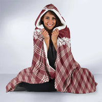 Hawaii Aloha Plumeria Lei Scarlet Palaka Hooded Blanket - Polynesian Pride