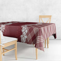 Hawaii Aloha Plumeria Lei Scarlet Palaka Tablecloth - Polynesian Pride