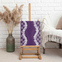 Hawaii Aloha Plumeria Lei Violet Palaka Canvas Wall Art - Polynesian Pride