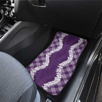 Hawaii Aloha Plumeria Lei Violet Palaka Car Mats - Polynesian Pride