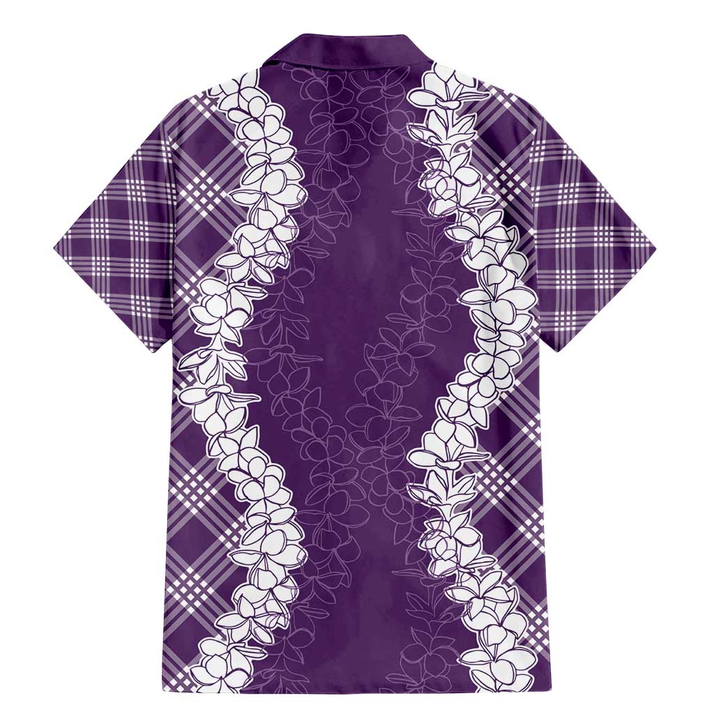 Hawaii Aloha Plumeria Lei Violet Palaka Family Matching Mermaid Dress and Hawaiian Shirt LT7 - Polynesian Pride